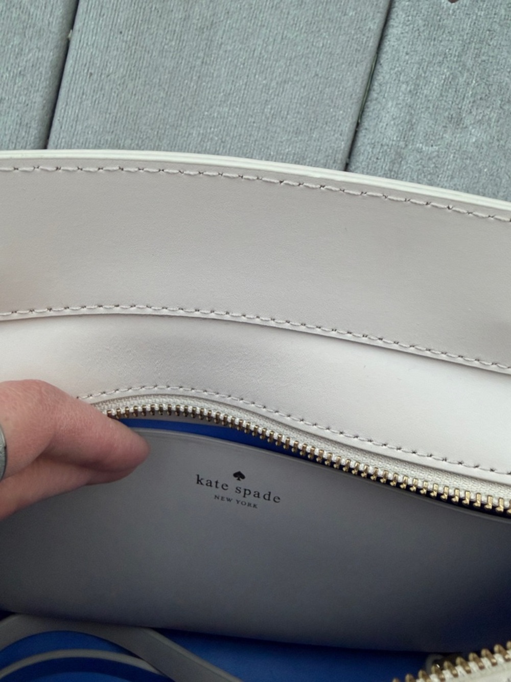 NWOT kate spade Leather Satchel in Light Beige (Cream) - Picture 7 of 7